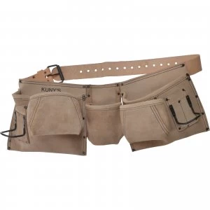 Image of Kunys Full Grain Leather Carpenters Pouch Apron