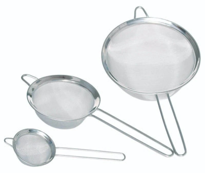 Image of Kitchencraft Set of 3 Stainless Steel Fine Mesh Round Sieves Metallics