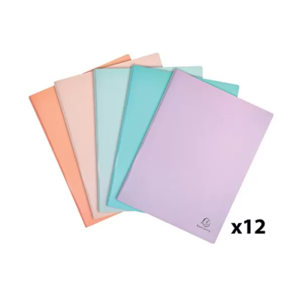 Image of Exacompta Aquarel Display Book 40 Pockets A4 Assorted (Pack of 12) 88460E