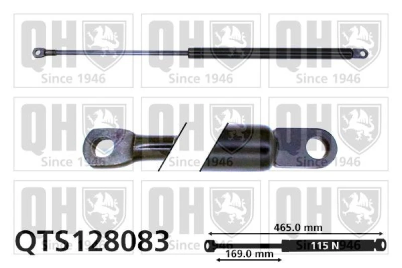 Image of QUINTON HAZELL Tailgate strut QUINTON HAZELL QTS128083