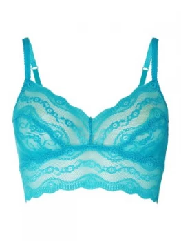 Image of b.temptd Lace Kiss bralette Turquoise