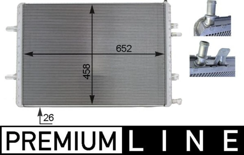 Image of Low Temperature Cooler, intercooler MAHLE CIR 3 000P