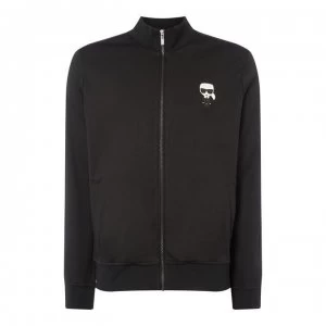 image of Karl Lagerfeld Mini Funnel Jacket - 990 Black