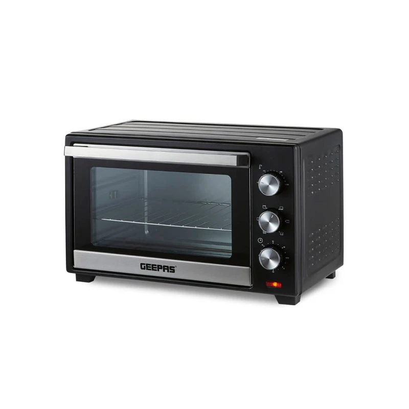 Image of Geepas Mini Oven Toaster Grill Tabletop Compact Portable Baking Cooker 30L 1600W Black unisex