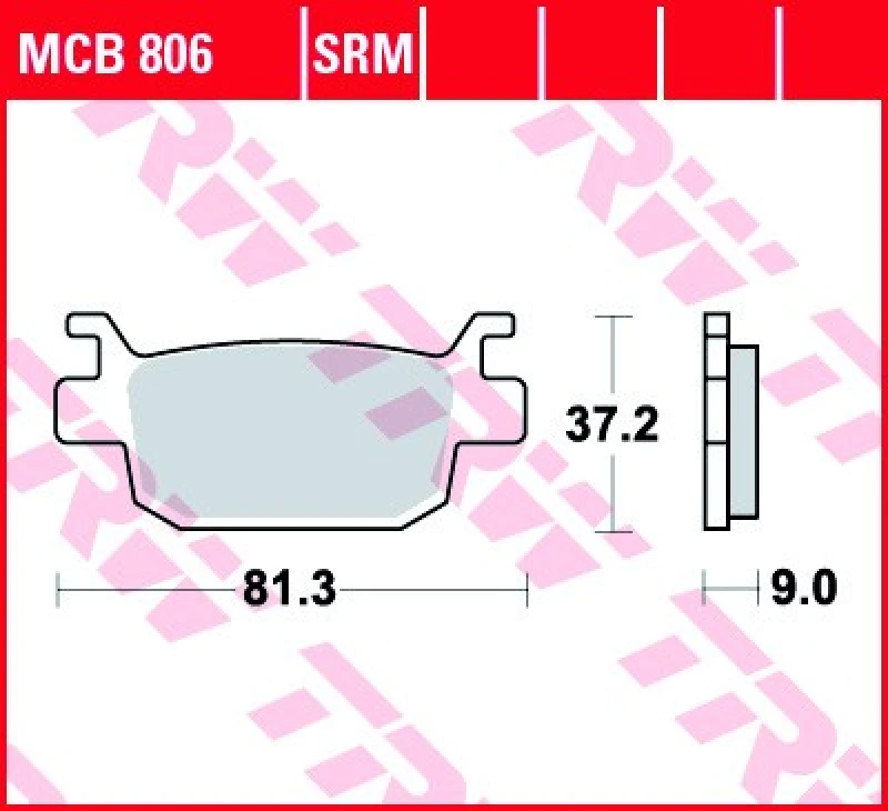 Image of TRW Lucas Brake pad MCB806