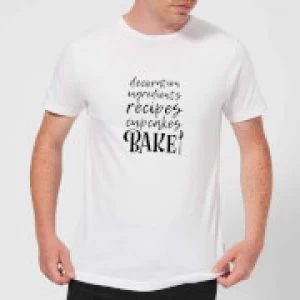 Image of Baking Words T-Shirt - White - 3XL
