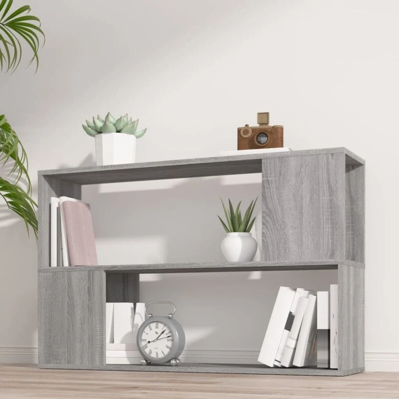 Image of VIDAXL Vidaxl - Book Cabinet Grey Sonoma 100x24x63cm Engineered Wood 8720286956922