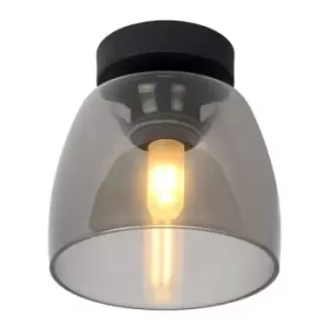 Image of Lucide TYLER - Flush Ceiling Light Bathroom - Ø16,1cm - 1xG9 - IP44 - Black