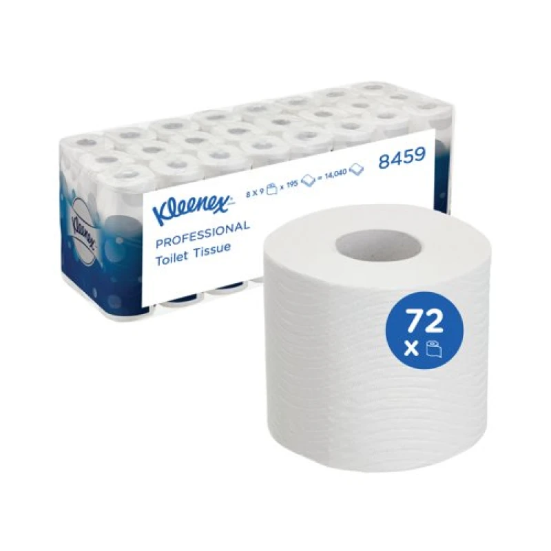 Image of Kleenex 3-Ply Toilet Rolls Toilet Tissue Sheets (72 Pack) 8459