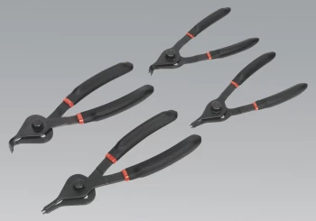 Image of Sealey AK8452 Circlip Pliers Set 4pc Internal/External