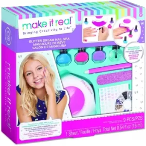 image of Make It Real Glitter Dream Nail Spa Activity Set