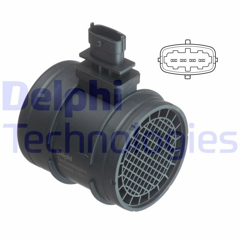 Image of DELPHI Mass air flow sensor DELPHI AF10378-12B1