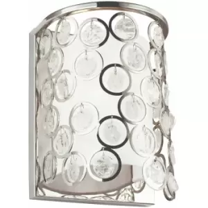 Image of Wall Light Sconce Highly Polished Nickel Finish LED E27 60W Bulb d00816