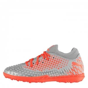 Image of Puma Future 4.4 Childrens Astro Turf Trainers - Glacial/NrgyRed