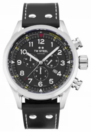 Image of TW Steel Swiss Volante Black Leather Strap SVS202 Watch