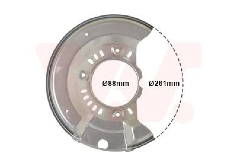 Image of VAN WEZEL Brake disc backing plate VAN WEZEL 5430371