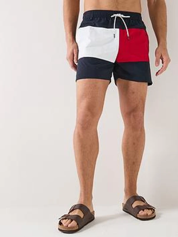 Image of Tommy Hilfiger Archive Medium Drawstring Swim Shorts Swim Shorts S Blue 35215418350