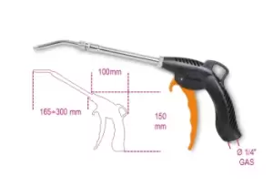 image of Beta Tools 1949T Telescopic Progressive Blow Gun 165 ÷ 300mm 6-8 Bar 019490040