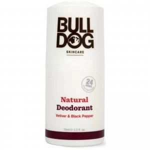 image of Bulldog Black Pepper and Vetiver Natural Roll On Deodorant 75ml