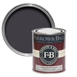 image of Farrow & Ball Paean Black No. 294 Gloss Metal & wood Paint 0.75L