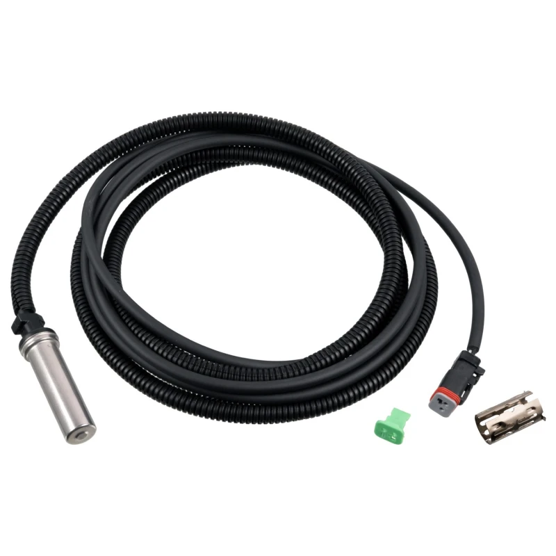 Image of FEBI BILSTEIN 178719 ABS Sensor Rear Axle Left, with grease Sensor,wheel speed (412)