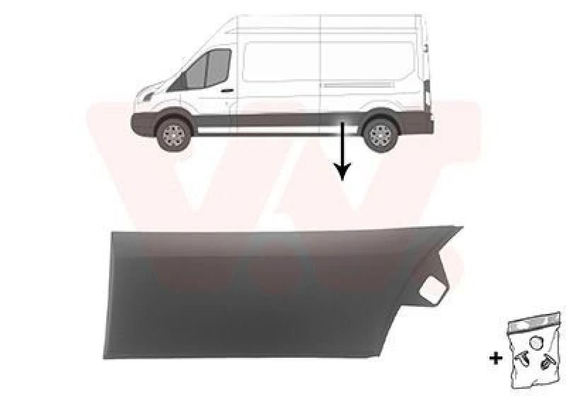 Image of VAN WEZEL Trim / Protective Strip, sidewall VAN WEZEL 1991419