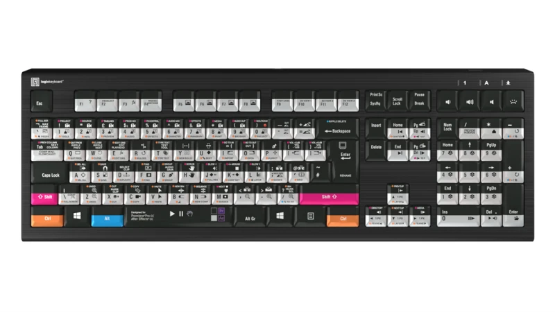 Image of Logickeyboard Logickeyboard LKB-AEPP-A2PC-UK keyboard Universal USB QWERTY UK English Black LKB-AEPP-A2PC-UK