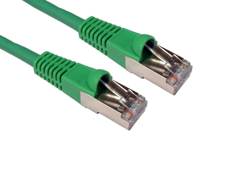 Image of Cables Direct 0.5m CAT6a. M - M networking cable Green S/FTP (S-STP)