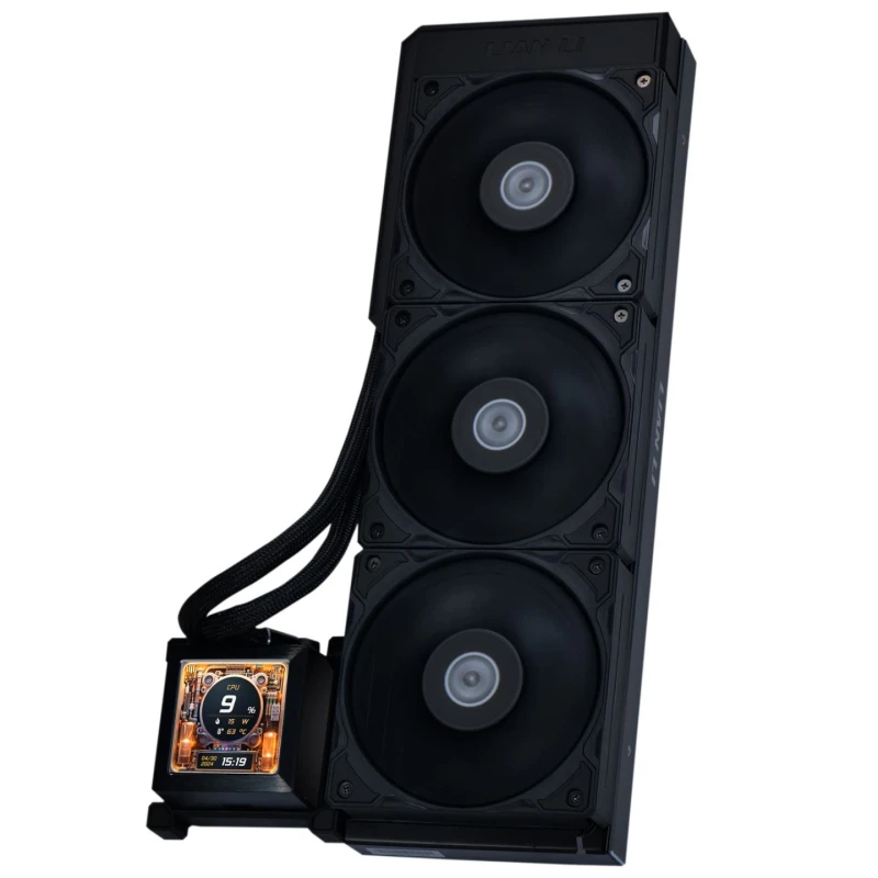 Image of Lian Li HydroShift LCD 360S AIO 360mm CPU AIO Liquid Cooler 360mm - Black - HSLCD36SB