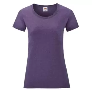 Image of Fruit Of The Loom Ladies/Womens Lady-Fit Valueweight Short Sleeve T-Shirt (Pack Of 5) (2XL) (Heather Purple)