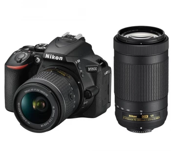 image of NIKON D5600 DSLR Camera with AF-P DX 18-55mm f/3.5-5.6G VR Lens & 70-300 mm f/4.5-6.3G ED VR Lens