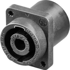 Image of Audio jack Sleeve socket straight pins Number of pins 2 Black Neutrik NLJ2MD H