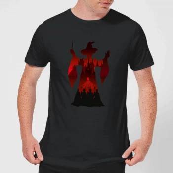 Image of Harry Potter McGonagall Silhouette Mens T-Shirt - Black - 3XL - Black