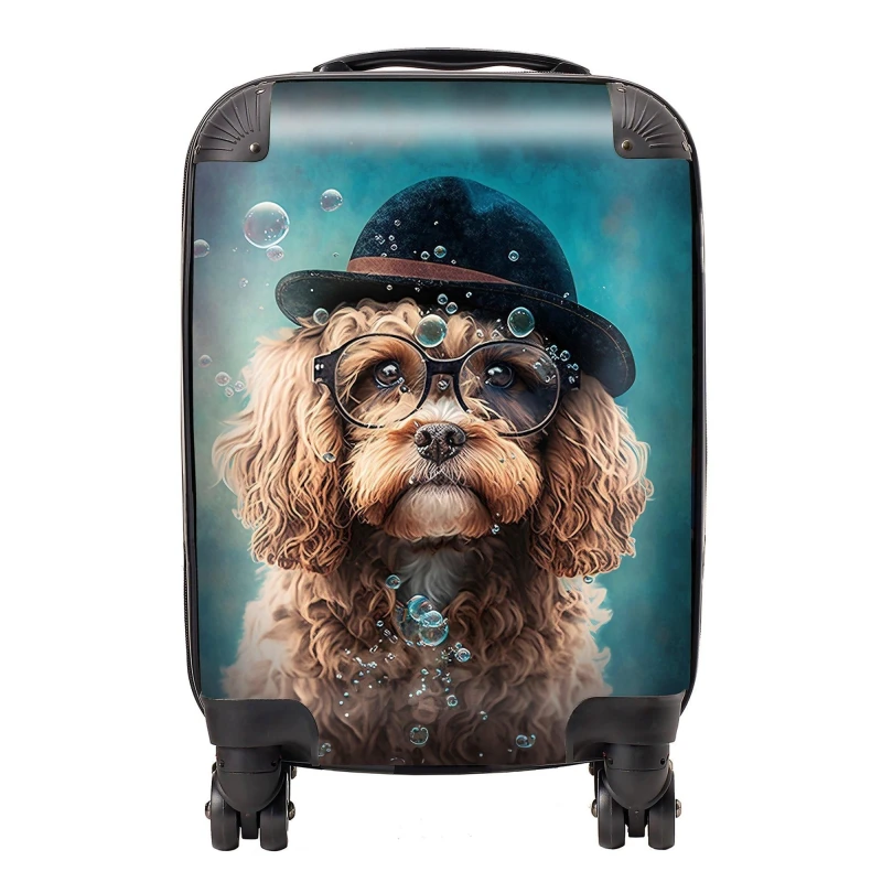 Image of Warren Reed Designer Cavapoo Dog Splashart Suitcase - Small