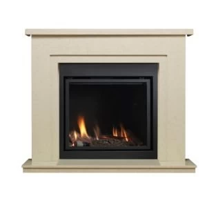 Image of Ignite Cream Black Marble effect Gas fire suite
