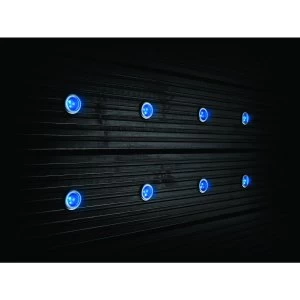 Image of Wickes Blue LED Deck Lights 30mm 40W - Pack of 8