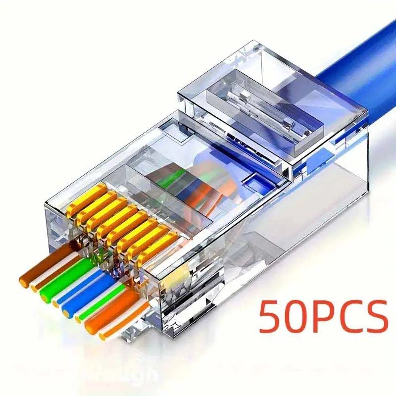 Image of FDL CAT.6 CONNECTOR FOR UTP CABLE - PASSTHROUGH (50 PACK)