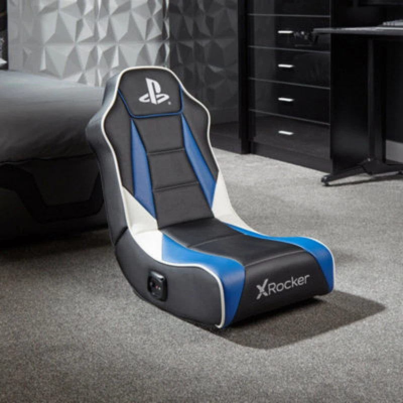 Image of X Rocker Officially Licensed Playstation Geist 2.0 Audio Gaming Chair For Kids - Black