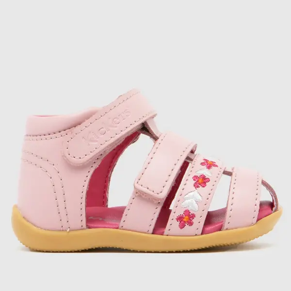 Image of Kickers pink wriggle flower Girls Baby sandals Pink UK 3 (EU 19)