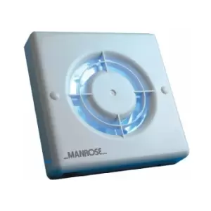 Image of Manrose 4.8W Quiet Axial Bathroom Extractor Fan with Pullcord Switch