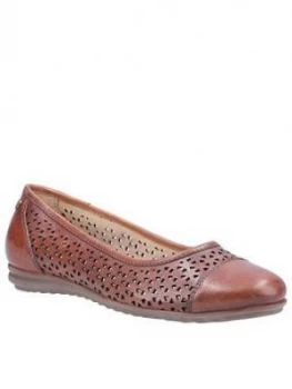 Image of Hush Puppies Leah Ballerina Pumps - Tan, Size 8, Women