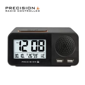 image of Precision Radio Controlled USB Dual Alarm Clock