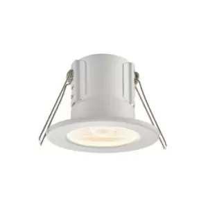 Image of Netlighting Shieldeco Fire Rated Integrated LED Bathroom Recessed Light Matt Whi