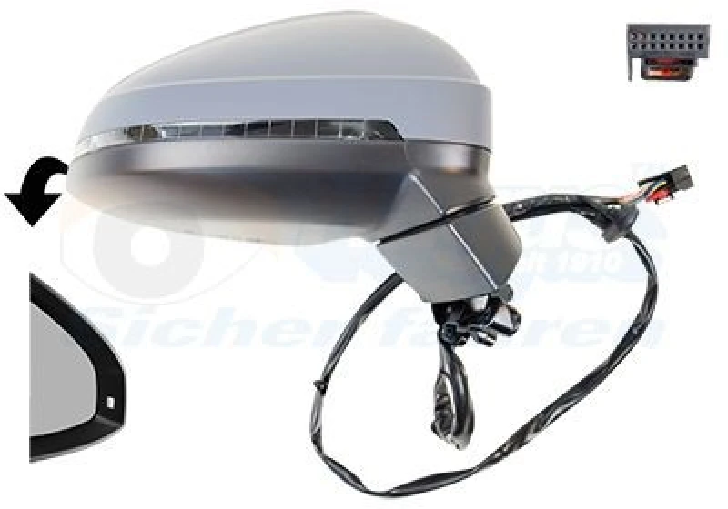 Image of VAN WEZEL Wing mirror VAN WEZEL 0346806