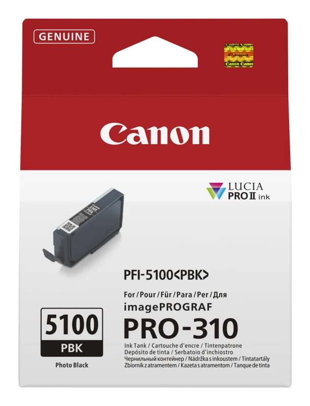 Image of Canon PFI-5100PBK Photo Black Ink Cartridge - 6952C001 (Original)