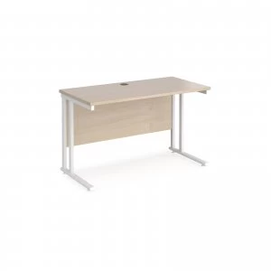 Image of Maestro 25 WL Straight Desk 1200mm x 600mm - White Cantilever Frame m