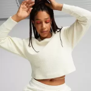 Image of Classics Quilted Crew Sweatshirt in Cotton Mix