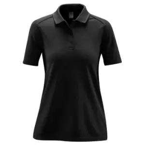 image of Stormtech Womens/Ladies Endurance HD Polo Shirt (L) (Black/Dolphin)