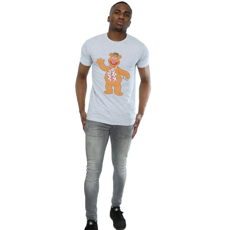 Image of Disney Men The Muppets Classic Fozzy T-Shirt in Grey Size: Small Grey S Male 5057245301619