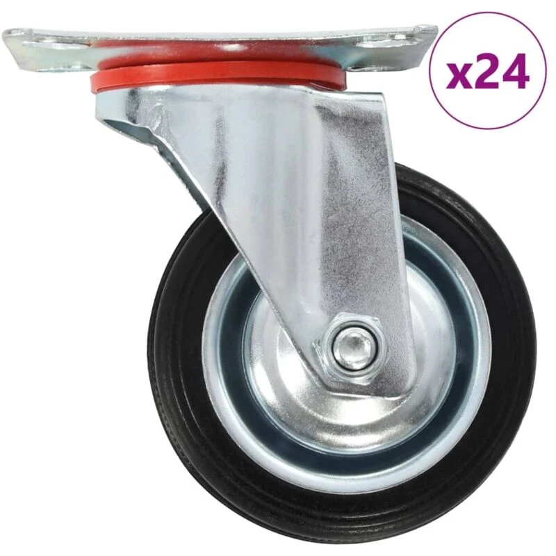 Image of VIDAXL 24 pcs Swivel Casters 75mm Vidaxl 8719883717364